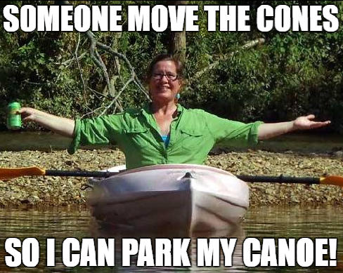 meme kim hussey move cones park canoe