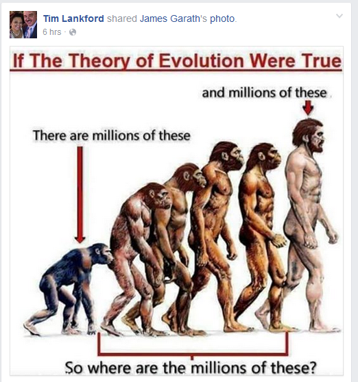 tim doesnt beleive in evolution