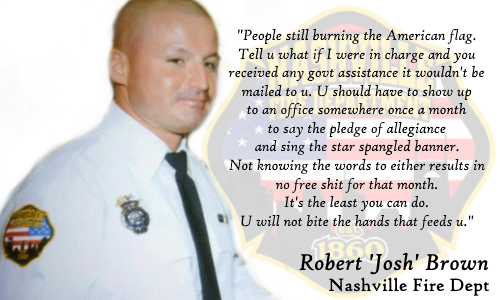 People still burning the American flag. Tellu what if I were in charge and you received any govt assistance it wouldn't be mailed to u U should have to show up to an office somewhere once a month to say the pledge of allegiance and sing the star spangled banner. Not knowing the words to either results in no free shit for that month. It's the least you can do. U will not bite the hands that feeds u.