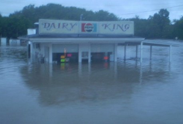 Dairy King flood of 2010 (Source Facebook)
