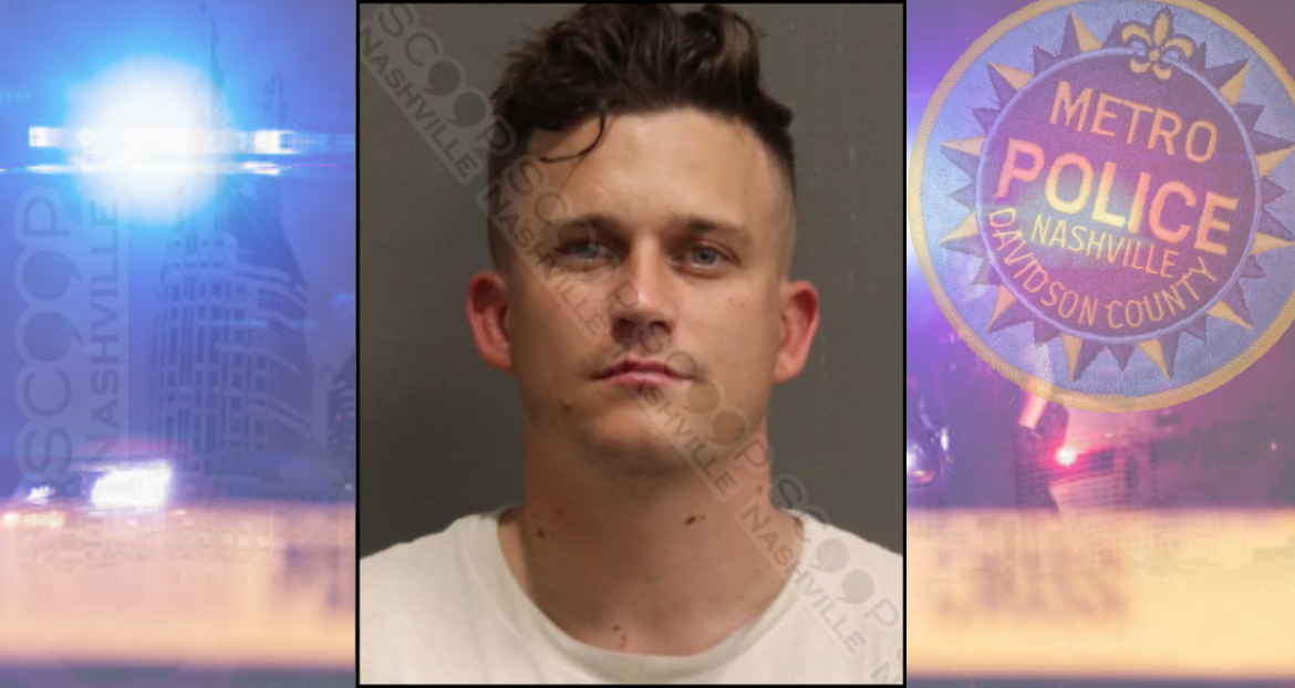 Tourist Josh Petti punches citizen on Broadway in downtown Nashville in front of police officer