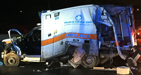 Police say excessive speed likely cause of ambulance crash that ejected & killed two on I-40 Friday night