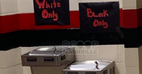 Nashville school labels ‘white only’ & ‘black only’ water fountains & doors for Black History Month