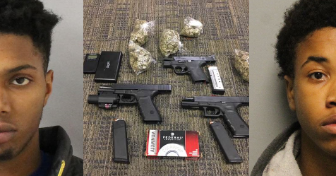 14-year-old armed robbery suspect arrested with another teen, 3 guns & marijuana seized