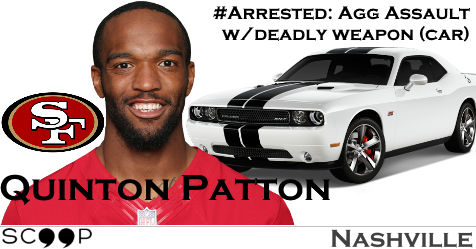 Ex 49ers Player Quinton Patton arrested for attempting to drive over ex-girlfriend w/Dodge Challenger