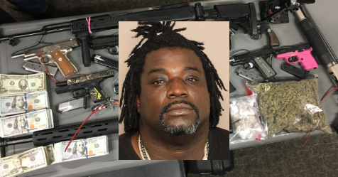 Search nets $58,000 Cash, 14 guns, heroin, cocaine, 194 Suboxone strips, 12 vehicles, & more